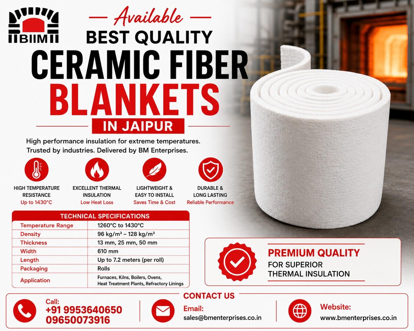 Available best quality ceramic fiber blankets in Jaipur