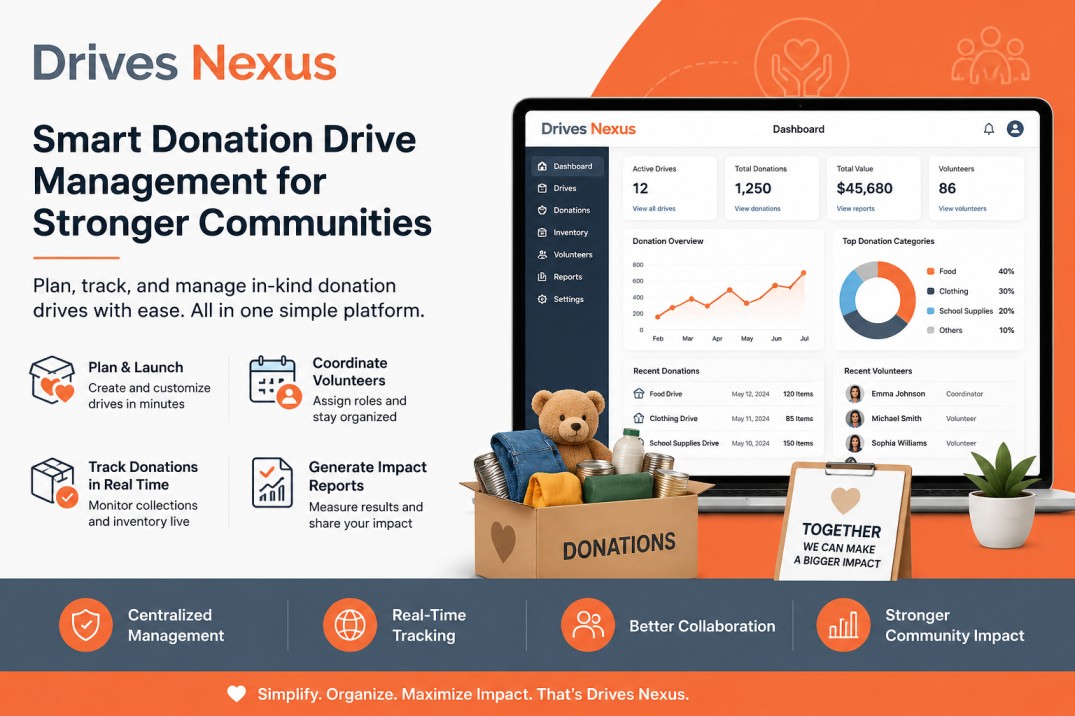 Donation Drive Management Software & Nonprofit Donation Tracking Platform